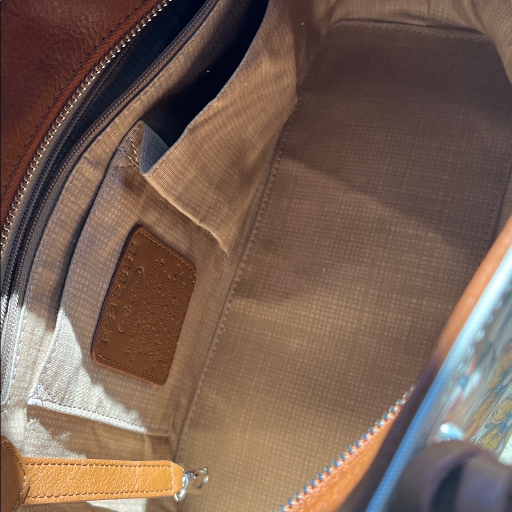 Brighton Bella Luca Coated Canvas Tote Bag with Brown Leather Straps - Picture 11 of 11